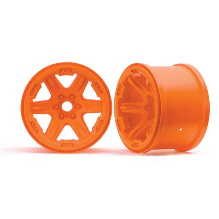 Traxxas Wheels, 3.8" (orange) (2) (17mm splined)