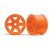 Traxxas Wheels, 3.8" (orange) (2) (17mm splined)