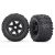 Traxxas Tires & wheels, assembled, glued (black wheels, Talon EXT tires, foam inserts) (2) (17mm splined) (TSM rated)