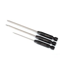   Traxxas Speed Bit Set, hex driver, 3-piece straight (1.5mm, 2.0mm, 2.5mm), 1/4" drive