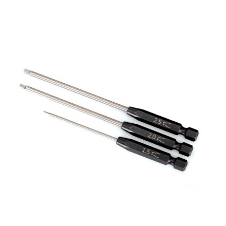 Traxxas Speed Bit Set, hex driver, 3-piece straight (1.5mm, 2.0mm, 2.5mm), 1/4" drive