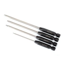   Traxxas Speed Bit Set, hex driver, 4-piece straight (1.5mm, 2.0mm, 2.5mm, 3.0mm), 1/4" drive