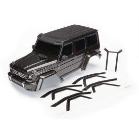   Traxxas Body, Mercedes-Benz® G 500® 4x4², complete (black) (includes rear body post, grille, side mirrors, door handles, & windshield wipers)