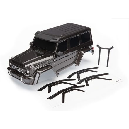 Traxxas Body, Mercedes-Benz® G 500® 4x4², complete (black) (includes rear body post, grille, side mirrors, door handles, & windshield wipers)