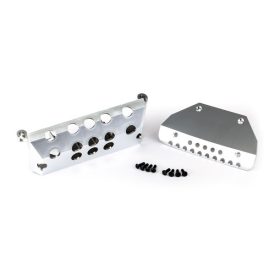   Traxxas Skid plates, Mercedes-Benz® G 63®, front & rear (satin-plated finish)/ 3x10 CCS (4)/ 3x10 BCS (4)