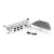 Traxxas Skid plates, Mercedes-Benz® G 63®, front & rear (satin-plated finish)/ 3x10 CCS (4)/ 3x10 BCS (4)