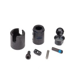   Traxxas Output drive, transmission or differential (pin retainer (1)/ drive cup (1)/ drive ball (1)/ center ball (1)/ drive pin (1)/ 3x10 screw pin (1)/ cross pin (black) (1)/ 2.5x6 CS