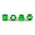 Traxxas Stub axle nut, aluminum (green-anodized) (4)
