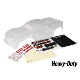   Traxxas Body, Maxx®, heavy duty (clear, requires painting)/ window masks/ decal sheet