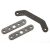 Traxxas Bulkhead tie bar, front, upper (1)/ lower (2) (steel)