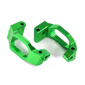   Traxxas Caster blocks (c-hubs), 6061-T6 aluminum (green-anodized), left & right/ 4x22mm pin (4)/ 3x6mm BCS (4)/ retainers (4)