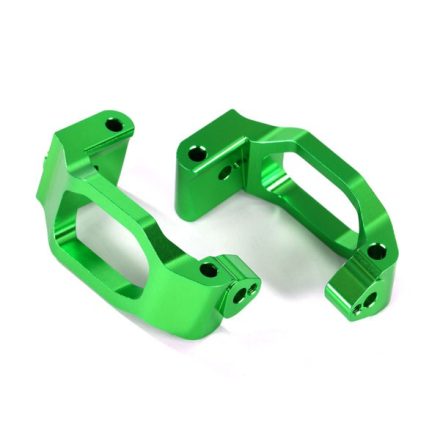 Traxxas Caster blocks (c-hubs), 6061-T6 aluminum (green-anodized), left & right/ 4x22mm pin (4)/ 3x6mm BCS (4)/ retainers (4)