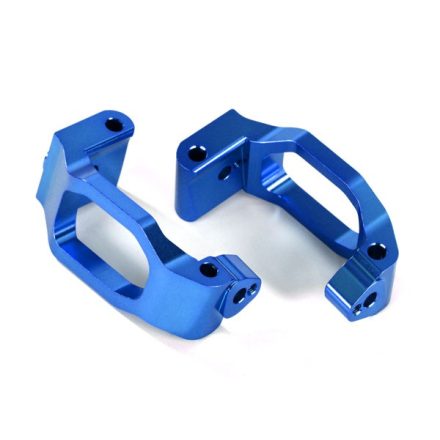 Traxxas Caster blocks (c-hubs), 6061-T6 aluminum (blue-anodized), left & right/ 4x22mm pin (4)/ 3x6mm BCS (4)/ retainers (4)