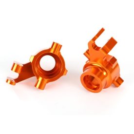   Traxxas Steering blocks, 6061-T6 aluminum (orange-anodized), left & right