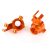 Traxxas Steering blocks, 6061-T6 aluminum (orange-anodized), left & right
