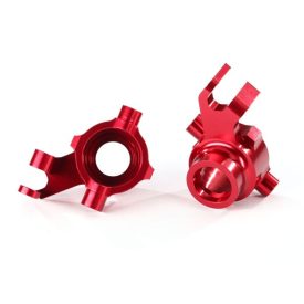   Traxxas Steering blocks, 6061-T6 aluminum (red-anodized), left & right