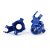 Traxxas Steering blocks, 6061-T6 aluminum (blue-anodized), left & right