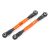Traxxas Toe links, front (TUBES orange-anodized, 7075-T6 aluminum, stronger than titanium) (88mm) (2)/ rod ends, rear (4)/ rod ends, front (4)/ aluminum wrench (1)