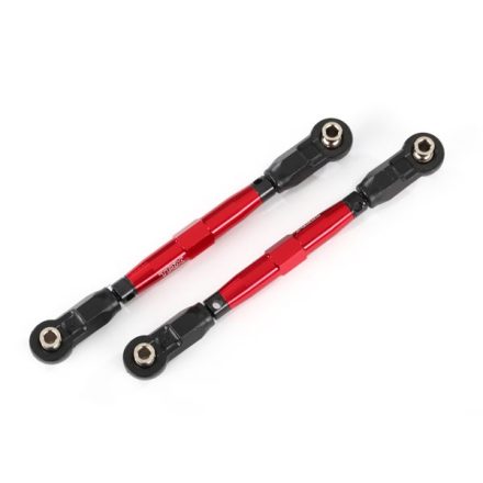 Traxxas Toe links, front (TUBES red-anodized, 7075-T6 aluminum, stronger than titanium) (88mm) (2)/ rod ends, rear (4)/ rod ends, front (4)/ aluminum wrench (1)