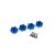 Traxxas Wheel hubs, hex, aluminum (blue-anodized) (4)/ 4x13mm screw pins (4)