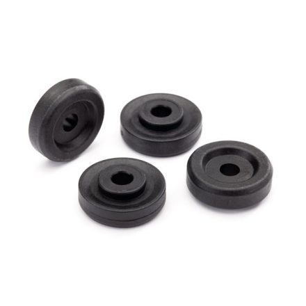 Traxxas Wheel washers, black (4)