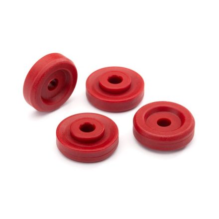 Traxxas Wheel washers, red (4)