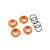 Traxxas Spring retainer (adjuster), orange-anodized aluminum, GT-Maxx® shocks (4) (assembled with o-ring)