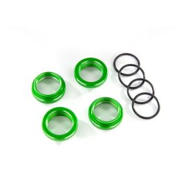   Traxxas Spring retainer (adjuster), green-anodized aluminum, GT-Maxx® shocks (4) (assembled with o-ring)