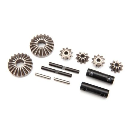 Traxxas Gear set, differential (output gears (2)/ spider gears (4)/ spider gear shaft (2)/ output shaft (2)/ 2.5X13.8 pin (2))