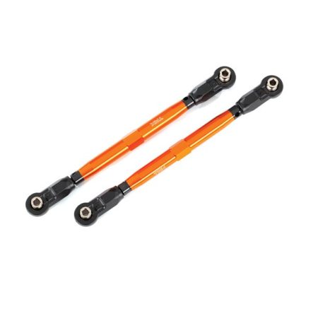 Traxxas Toe links, front (TUBES orange-anodized, 6061-T6 aluminum) (2) (for use with #8995 WideMaxx™ suspension kit)