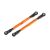 Traxxas Toe links, front (TUBES orange-anodized, 6061-T6 aluminum) (2) (for use with #8995 WideMaxx™ suspension kit)