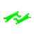 Traxxas Suspension arms, upper, green (left or right, front or rear) (2) (for use with #8995 WideMaxx™ suspension kit)