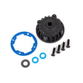   Traxxas  Housing, center differential/ x-ring gaskets (2)/ 5x10x0.5 PTFE-coated washer (1)/ 2.5x8 CCS (4)