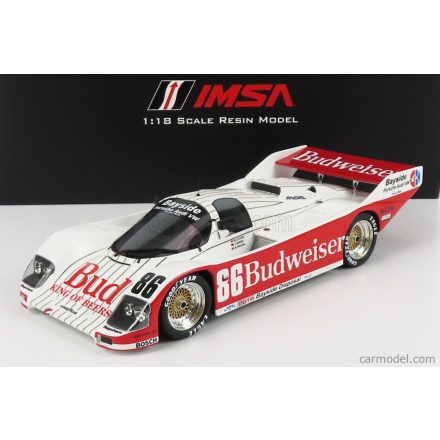 TRUESCALE PORSCHE 962 2.8L TURBO N 86 TEAM BUD BAYSIDE DISPOSAL RACING WINNER 12h SEBRING 1987 J.MASS - B.RAHAL