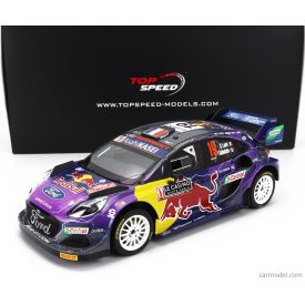   TRUESCALE FORD PUMA RALLY1 RED BULL TEAM FORD WORLD RALLY M-SPORT N 19 WINNER RALLY MONTECARLO 2022 S.LOEB - I.GALMICHE