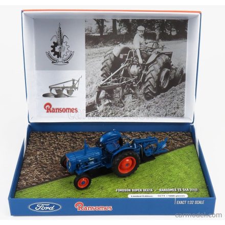 UNIVERSAL HOBBIES FORDSON SUPER DEXTA TRACTOR WITH RANSOMES TS 54A 1962 - COFFRET BOX
