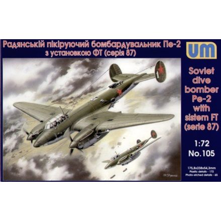 Unimodels Dive Bomber Pe-2 with FT 87 makett
