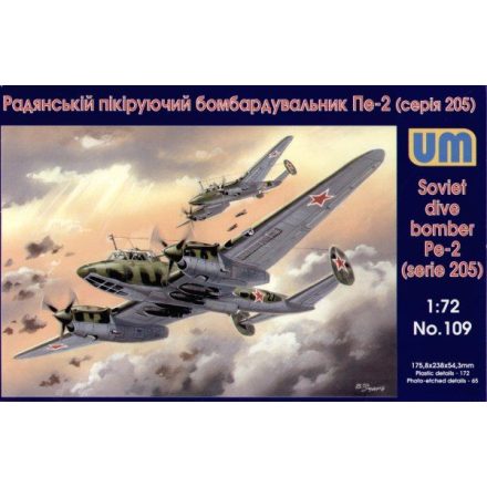 Unimodels Dive Bomber Pe-2 (205 series) makett
