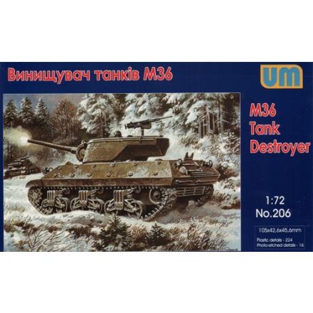 Unimodels M36 tank destroyer makett