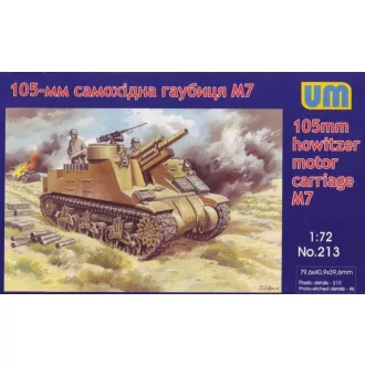   Unimodels M7 105mm howizter motor carriage harcjármű makett