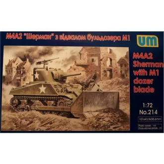   Unimodels Tank M4A2 with M1 Dozer Blade katonai jármű makett