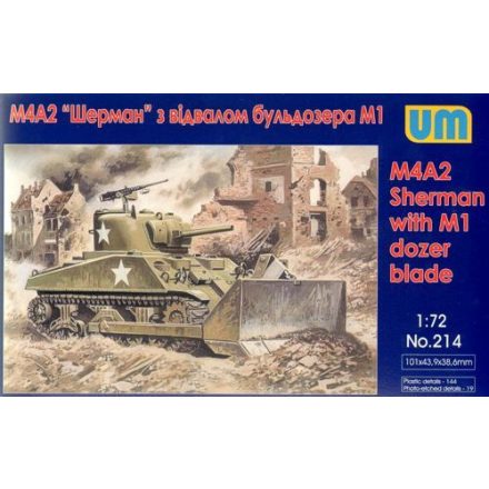 Unimodels Tank M4A2 with M1 Dozer Blade makett