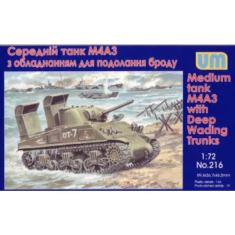   Unimodels Tank M4A3 with Deep Wading Trunks harcjármű makett