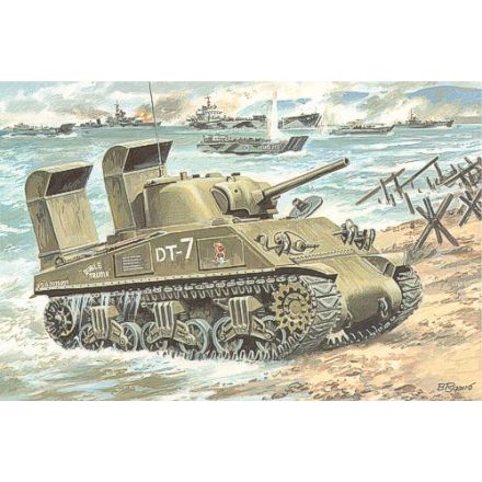 Unimodels Tank M4A3 with Deep Wading Trunks makett