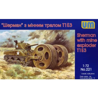 Unimodels Sherman with mine exploder T1E3 harcjármű makett