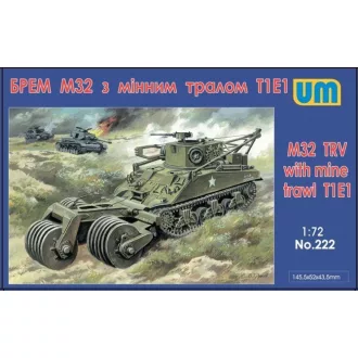  Unimodels M32 tank recovery vehicle with mine traw katonai jármű makett