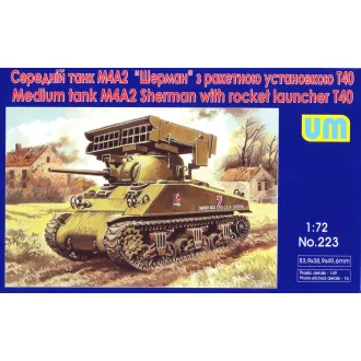   Unimodels Tank M4A2 with T40 rocket launcher harcjármű makett