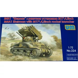   Unimodels Tank M4A1 w. M17/4,5inch rocket launcher harcjármű makett