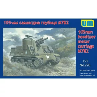   Unimodels M7B2 105mm Howitzer Motor Carriage harcjármű makett