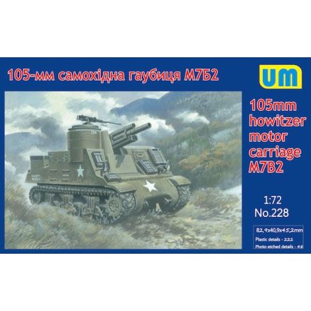 Unimodels 105mm howitzer motor Carriage M7B2 makett